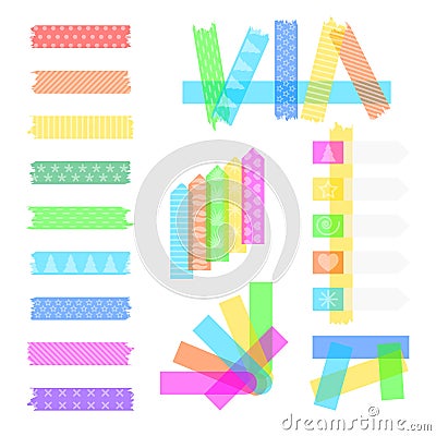 Set sweet sticky tapes Vector Illustration