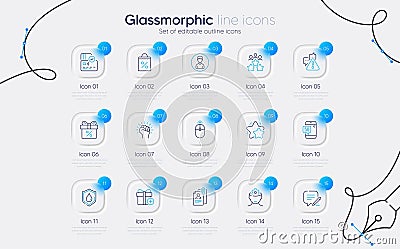 Set of Swipe up, Brain working and Card line icons for web app. Pictogram icon. Vector Vector Illustration