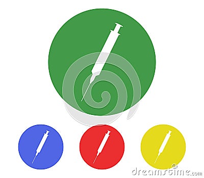 Set of syringe icons illustrated Stock Photo