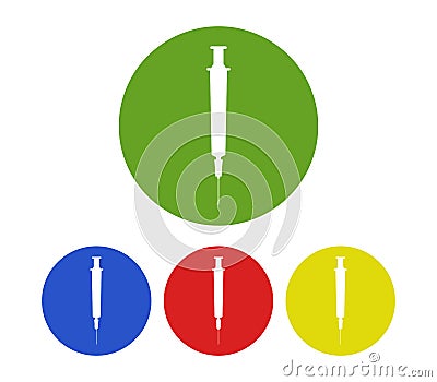 Set of syringe icons illustrated Stock Photo