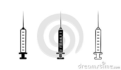 Syringe icons vector Stock Photo