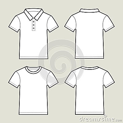 Set Of T-Shirts Vector Illustration