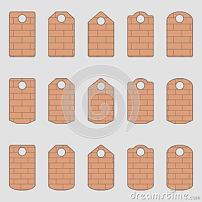 Set of tags. Vector Illustration