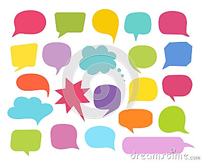 Set of talk and think speech bubbles. Vector illustration Vector Illustration