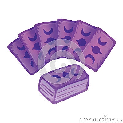 Set of tarot decks cards. A divination deck. Card reading image Vector Illustration