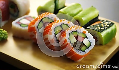 Sushi japanese traditional food Stock Photo