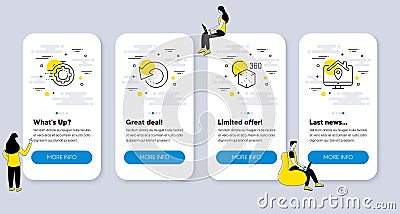 Set of Technology icons, such as Seo timer, Augmented reality, Recovery data. Vector Vector Illustration