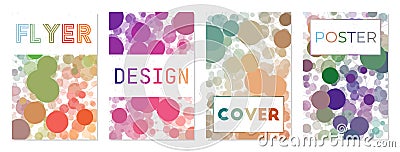 Set of technology style covers. Vector Illustration