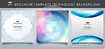 Set template technology covers design. Vector Illustration