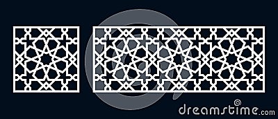 Islamic pattern for laser cutting Vector Illustration