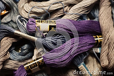 A set of thread thread embroider stitch embroidery Stock Photo
