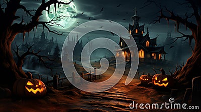 Set of three halloween banners Stock Photo