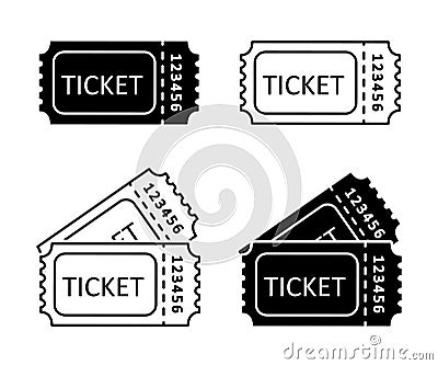 Set ticket icons sign â€“ vector Stock Photo