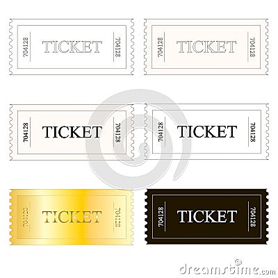 Set ticket icons stock vector Vector Illustration