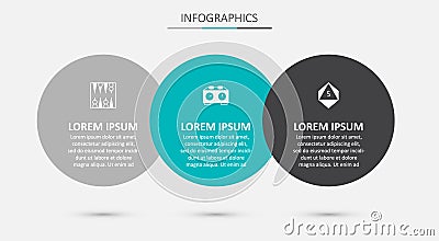 Set Time chess clock, Backgammon board and Game dice. Business infographic template. Vector Vector Illustration