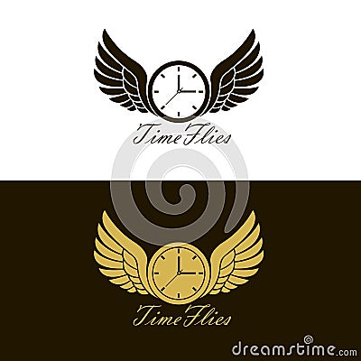 Time flies wings Vector Illustration