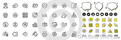Set of Timer, Teamwork chart and Loan percent line icons for web app. Pictogram icon Vector Vector Illustration