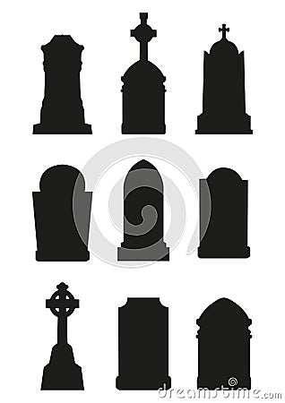 Set of Tombstouns Stock Photo