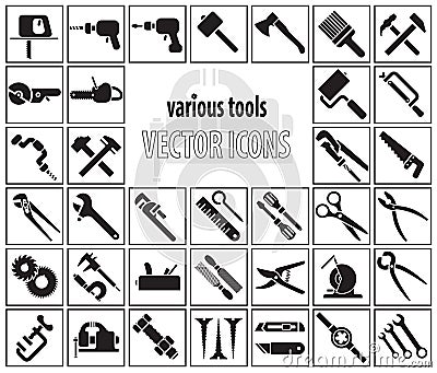 Set of tool icons Vector Illustration