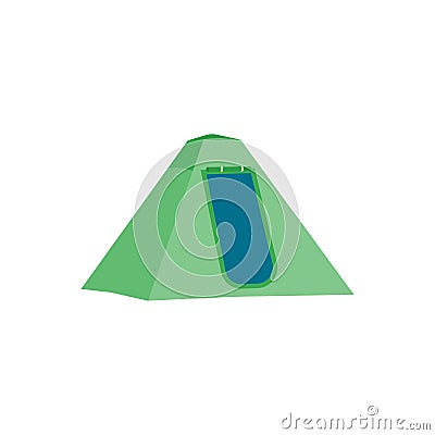 Set of tourist tents. Collection camping tent icons. Vector illustration Vector Illustration