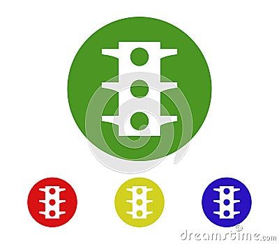 Set of traffic light icon Stock Photo