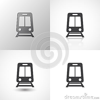 Set of train icons for any occasion Vector Illustration