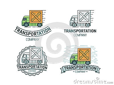 Set of transportation logo Vector Illustration