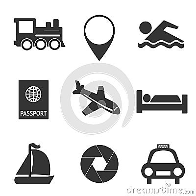 Set of traveling icons Vector Illustration