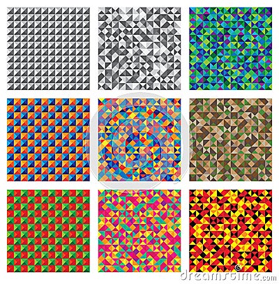 Set of triangular texture vector Vector Illustration