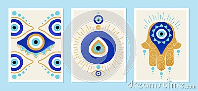 Set of turkish eye Vector Illustration