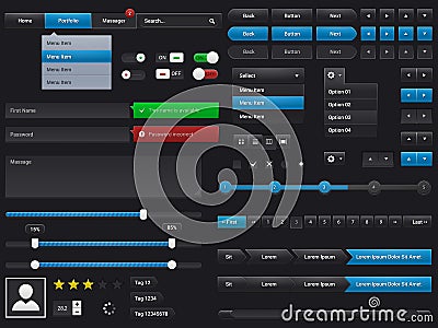 Set UI elements. Vector User Interface Vector Illustration