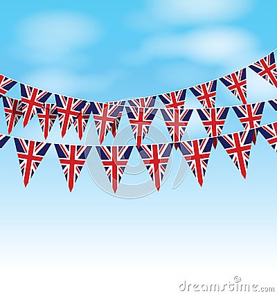 Set of uk bunting Stock Photo