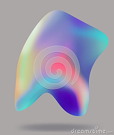Abstract minimal gradient shape for branding, advertising in colorful smooth design blob style. Modern trendy background cover pos Cartoon Illustration