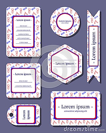The set of unique buisness cards for barbershop Vector Illustration