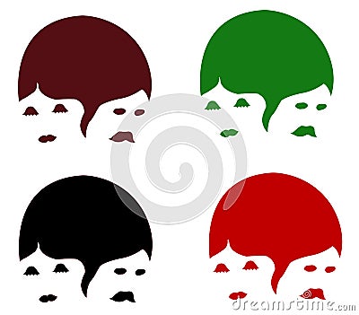 Set of unisex figure Vector Illustration