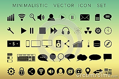 Set of universal modern icons for web and mobile Stock Photo