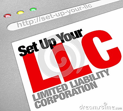 Set Up Your LLC Limited Liability Corporation Website Online Help Stock Photo