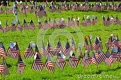 Set of us patriotic flags. red, white and blue. Stock Photo