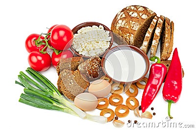 Set of useful food Stock Photo