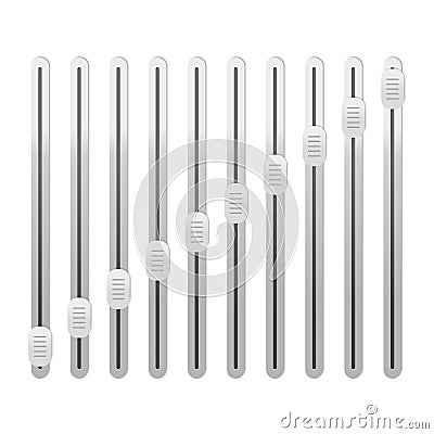 UI Slide bar button light mode Vector Illustration