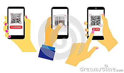 Set of various bar code or set of packaging label bar code or qr codes. eps 10 Vector Illustration
