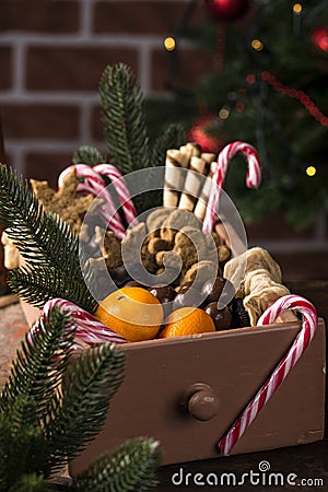 Set of various Christmas cookies Stock Photo