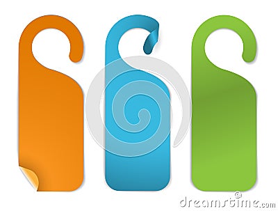 Set of various empty paper tags Vector Illustration