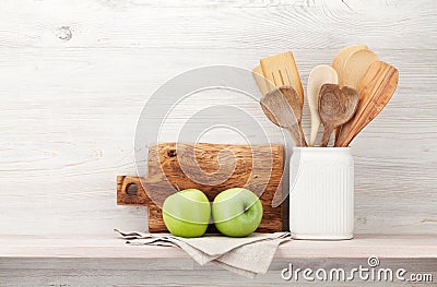 Set of various kitchen utensils Stock Photo