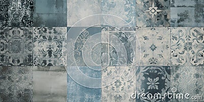 Set of various mosaics, background for design. Generative ai Stock Photo