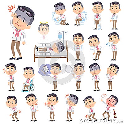 Producer middle men_sickness Vector Illustration