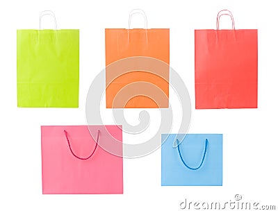 Set of various shopping bags Stock Photo