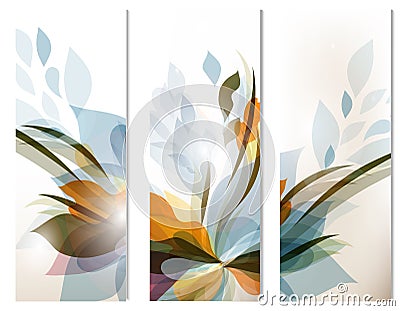 Set of vector abstract colorful backgrounds for design Stock Photo