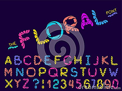 Set of vector abstract font and alphabet Vector Illustration