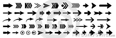 Set of vector arrow icons. Collection of pointers. Arrows vector illustration collection. Cartoon Illustration